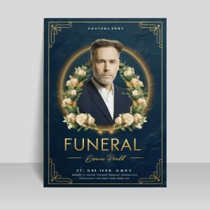 Premium Bi-Fold Memorial Obituary