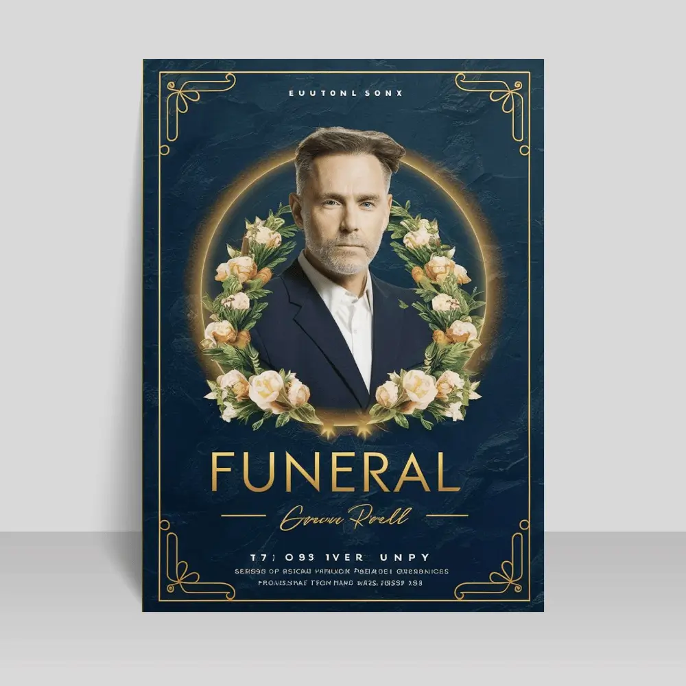 Premium Bi-Fold Memorial Obituary